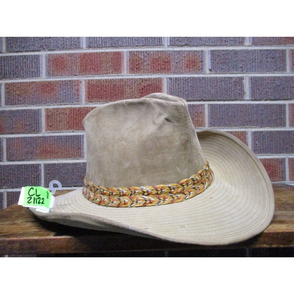 VINTAGE Resistol Cowboy Hat Self Conforming Western Suede Leather Tan 7 1/4
